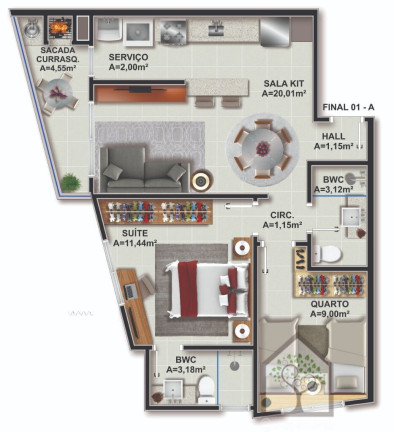 Imagem Apartamento com 3 Quartos à Venda, 114 m² em Itacorubi - Florianópolis Imagem Apartamento com 3 Quartos à Venda, 114 m² em Itacorubi - Florianópolis