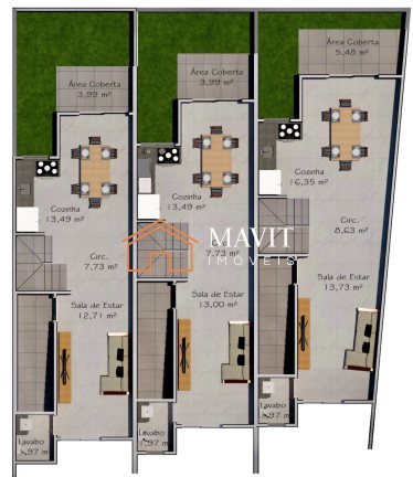 Imagem Casa com 3 Quartos à Venda, 122 m² em Petrópolis - Joinville Imagem Casa com 3 Quartos à Venda, 122 m² em Petrópolis - Joinville