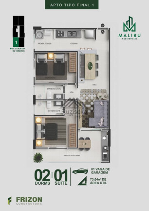 Imagem Apartamento com 2 Quartos à Venda, 59 m² em Centro - Itanhaém