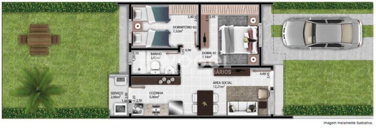 Imagem Casa com 2 Quartos à Venda, 48 m² em Restinga - Porto Alegre Imagem Casa com 2 Quartos à Venda, 48 m² em Restinga - Porto Alegre