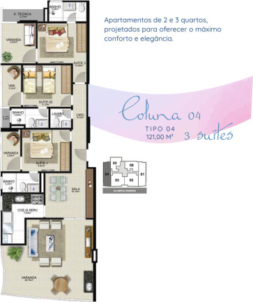 Imagem Apartamento com 3 Quartos à Venda, 112 m² em Enseada Azul - Guarapari Imagem Apartamento com 3 Quartos à Venda, 112 m² em Enseada Azul - Guarapari