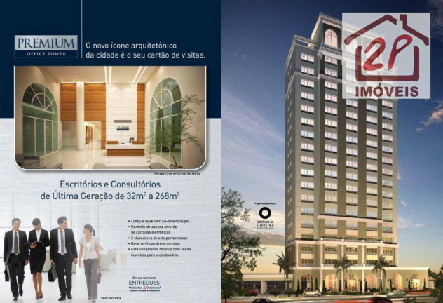 Sala Comercial à Venda ou Locação, 33 m² em Centro - Jacareí
