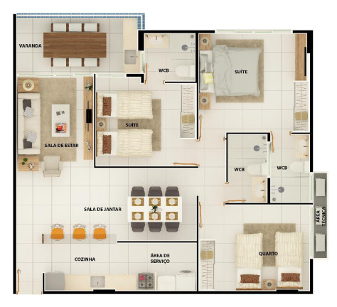 Imagem Apartamento com 2 Quartos à Venda, 84 m² em Camboinha - Cabedelo Imagem Apartamento com 2 Quartos à Venda, 84 m² em Camboinha - Cabedelo