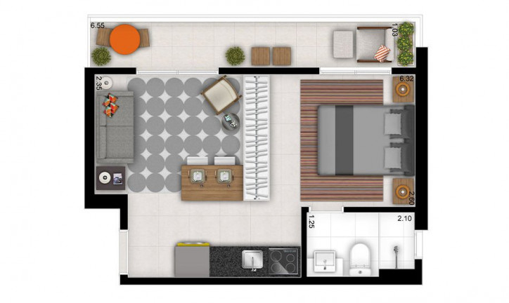 Imagem Studio com 1 Quarto à Venda, 30 m² em Centro - São Paulo Imagem Studio com 1 Quarto à Venda, 30 m² em Centro - São Paulo