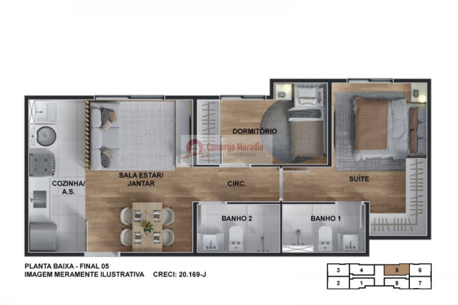Imagem Apartamento com 2 Quartos à Venda, 48 m² em Fazenda Aya - Suzano