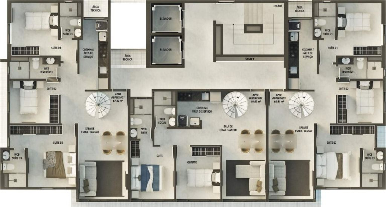 Imagem Apartamento com 3 Quartos à Venda, 70 m² em Bessa - João Pessoa Imagem Apartamento com 3 Quartos à Venda, 70 m² em Bessa - João Pessoa