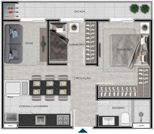 Imagem Apartamento com 2 Quartos à Venda, 55 m² em Barnabé - Gravataí Imagem Apartamento com 2 Quartos à Venda, 55 m² em Barnabé - Gravataí