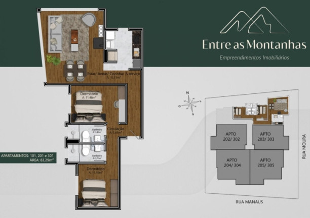 Imagem Apartamento com 2 Quartos à Venda, 83 m² em Moura - Gramado Imagem Apartamento com 2 Quartos à Venda, 83 m² em Moura - Gramado