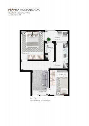 Imagem Apartamento com 2 Quartos à Venda, 40 m² em Jardim São Nicolau - São Paulo Imagem Apartamento com 2 Quartos à Venda, 40 m² em Jardim São Nicolau - São Paulo