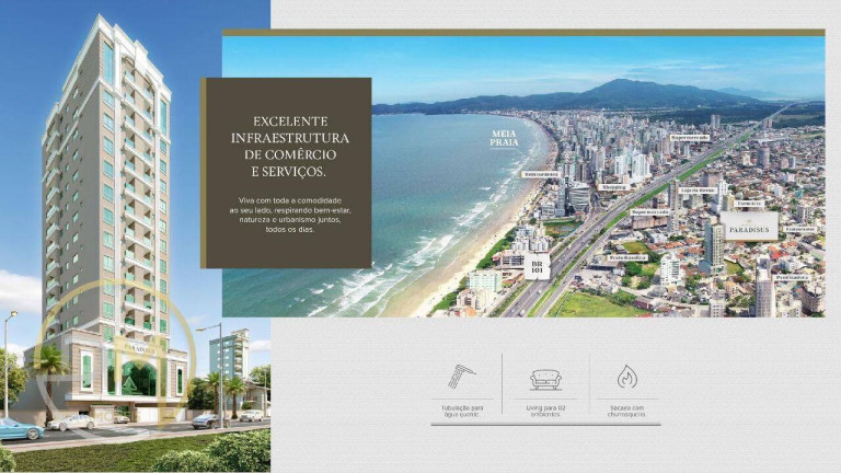Imagem Apartamento com 2 Quartos à Venda, 70 m² em Morretes - Itapema