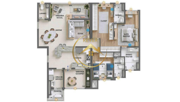 Imagem Apartamento com 3 Quartos à Venda, 127 m² em Chácara Da Barra - Campinas Imagem Apartamento com 3 Quartos à Venda, 127 m² em Chácara Da Barra - Campinas
