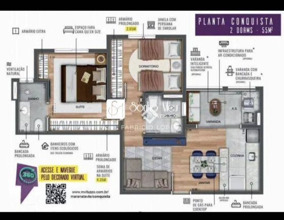 Imagem Apartamento com 2 Quartos à Venda, 55 m² em Conjunto Residencial Trinta E Um De Março - São José Dos Campos