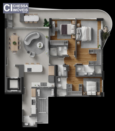 Imagem Apartamento com 3 Quartos à Venda, 168 m² em Fazenda - Itajaí Imagem Apartamento com 3 Quartos à Venda, 168 m² em Fazenda - Itajaí