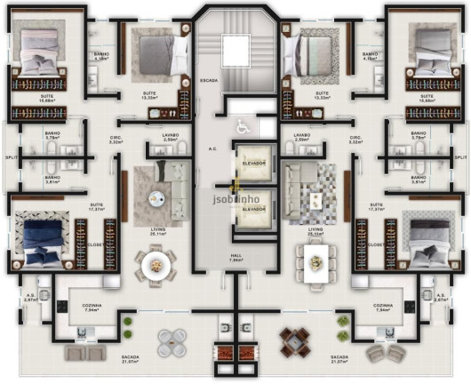Cobertura com 5 Quartos à Venda, 270 m² em Meia Praia - Itapema