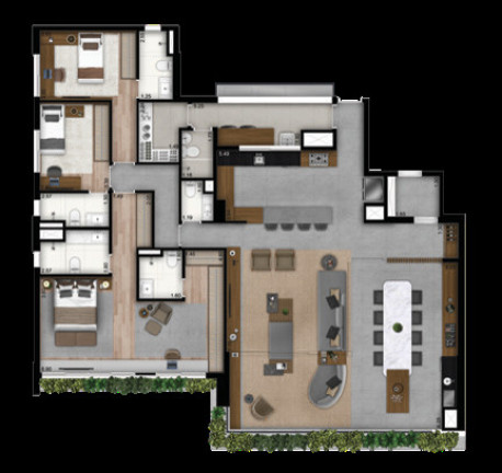 Imagem Apartamento com 4 Quartos à Venda, 201 m² em Brooklin Novo - São Paulo