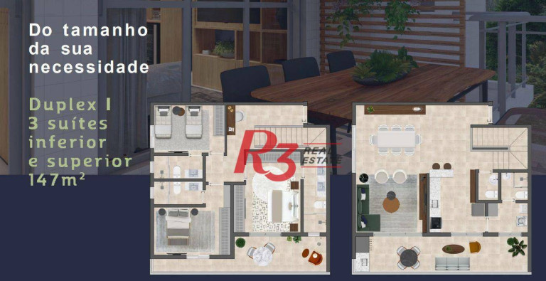 Imóvel com 3 Quartos à Venda, 147 m² em Boqueirão - Santos