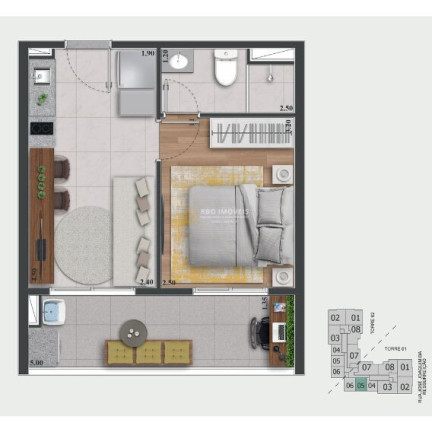 Imagem Apartamento com 1 Quarto à Venda, 33 m² em Presidente Altino - Osasco Imagem Apartamento com 1 Quarto à Venda, 33 m² em Presidente Altino - Osasco