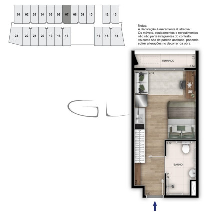 Imagem Kitnet com 1 Quarto à Venda, 25 m² em República - São Paulo Imagem Kitnet com 1 Quarto à Venda, 25 m² em República - São Paulo