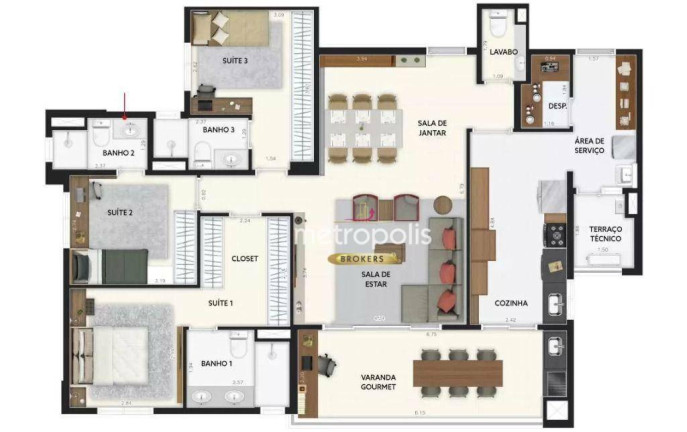 Imagem Apartamento com 3 Quartos à Venda, 135 m² em Vila Assunção - Santo André Imagem Apartamento com 3 Quartos à Venda, 135 m² em Vila Assunção - Santo André