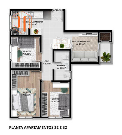 Imagem Apartamento com 3 Quartos à Venda, 55 m² em Parque Da Fonte - São José Dos Pinhais Imagem Apartamento com 3 Quartos à Venda, 55 m² em Parque Da Fonte - São José Dos Pinhais