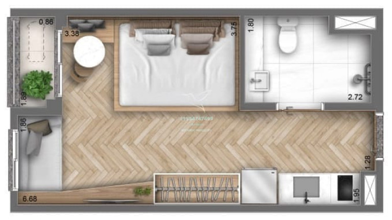 Imagem Studio com 1 Quarto à Venda, 27 m² em Moema - São Paulo Imagem Studio com 1 Quarto à Venda, 27 m² em Moema - São Paulo