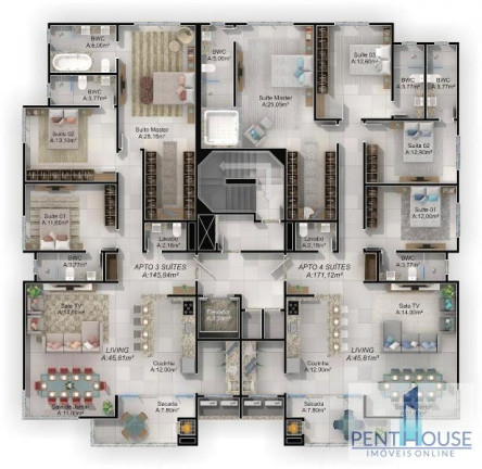 Imagem Apartamento com 3 Quartos à Venda, 150 m² em Praia Brava De Itajaí - Itajaí Imagem Apartamento com 3 Quartos à Venda, 150 m² em Praia Brava De Itajaí - Itajaí