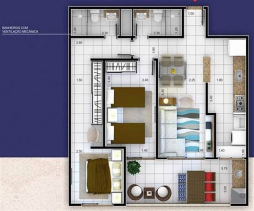 Imagem Apartamento com 2 Quartos à Venda, 75 m² em Centro - Mongagua Imagem Apartamento com 2 Quartos à Venda, 75 m² em Centro - Mongagua