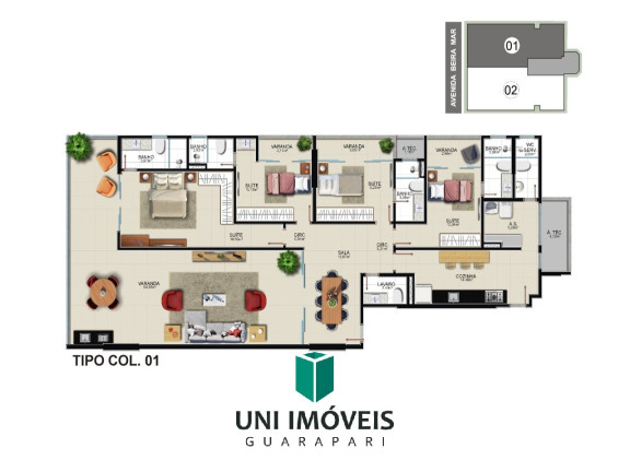 Imagem Apartamento com 4 Quartos à Venda, 190 m² em Praia Do Morro - Guarapari
