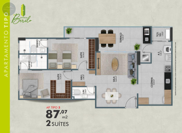 Imagem Apartamento com 2 Quartos à Venda, 90 m² em Guilhermina - Praia Grande