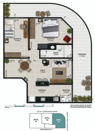 Imagem Apartamento com 2 Quartos à Venda, 80 m² em Braga - Cabo Frio Imagem Apartamento com 2 Quartos à Venda, 80 m² em Braga - Cabo Frio