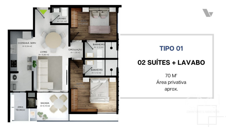 Imagem Apartamento com 2 Quartos à Venda, 70 m² em Morretes - Itapema Imagem Apartamento com 2 Quartos à Venda, 70 m² em Morretes - Itapema