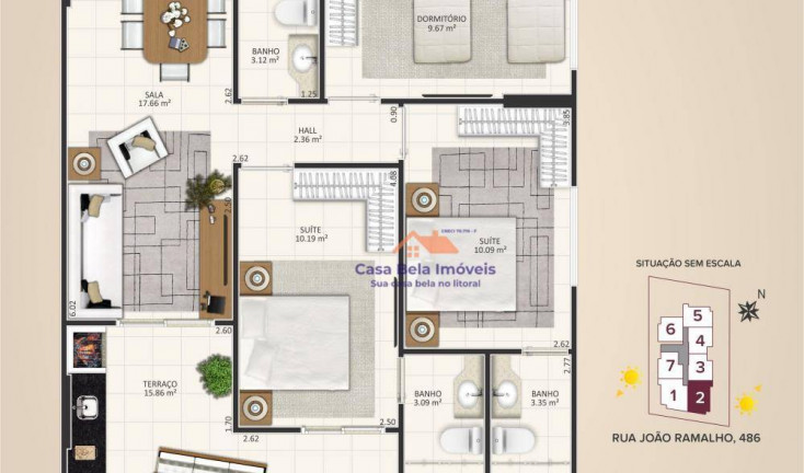 Imagem Apartamento com 3 Quartos à Venda, 106 m² em Aviação - Praia Grande