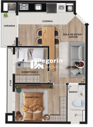 Imagem Apartamento com 2 Quartos à Venda, 48 m² em Centro - Pinhais