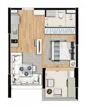 Imagem Loft com 1 Quarto à Venda, 37 m² em Jardim Do Mar - São Bernardo Do Campo Imagem Loft com 1 Quarto à Venda, 37 m² em Jardim Do Mar - São Bernardo Do Campo