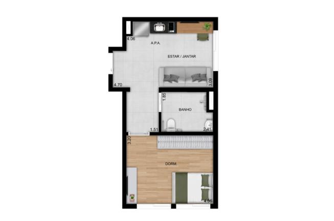 Imagem Imóvel com 1 Quarto à Venda, 36 m² em Cidade Patriarca - São Paulo