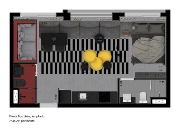 Imagem Studio com 1 Quarto à Venda, 17 m² em Perdizes - São Paulo Imagem Studio com 1 Quarto à Venda, 17 m² em Perdizes - São Paulo