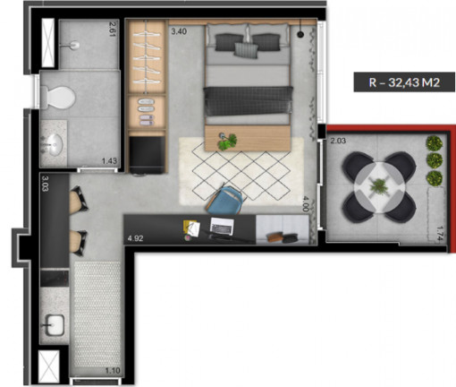 Imagem Studio com 1 Quarto à Venda, 32 m² em Moema - São Paulo Imagem Studio com 1 Quarto à Venda, 32 m² em Moema - São Paulo