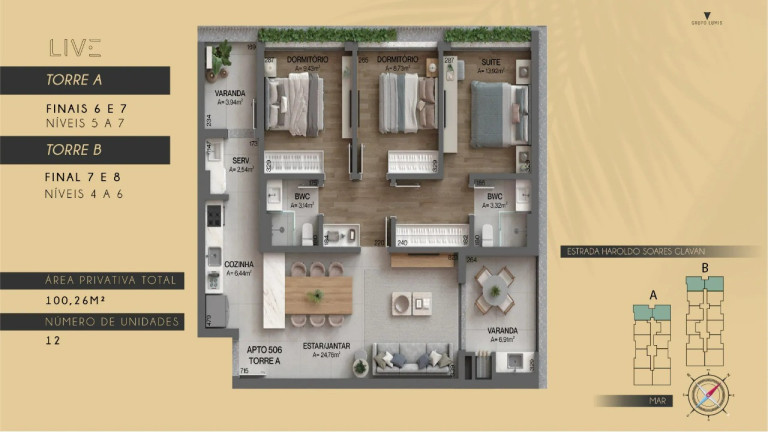 Imagem Apartamento com 3 Quartos à Venda, 130 m² em Cacupé - Florianópolis