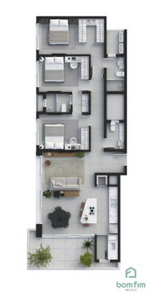 Imagem Apartamento com 1 Quarto à Venda, 46 m² em Centro - Torres