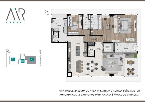 Imagem Apartamento com 3 Quartos à Venda, 190 m² em Cabral - Curitiba