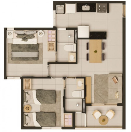 Imagem Apartamento com 3 Quartos à Venda, 69 m² em Aldeota - Fortaleza