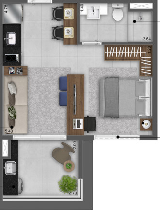 Imagem Apartamento com 1 Quarto à Venda, 40 m² em Mirandópolis - São Paulo Imagem Apartamento com 1 Quarto à Venda, 40 m² em Mirandópolis - São Paulo