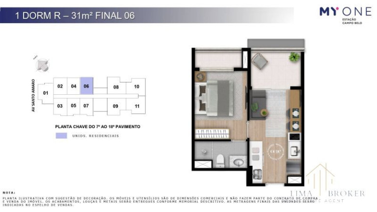 Imagem Apartamento com 1 Quarto à Venda, 31 m² em Santo Amaro - São Paulo