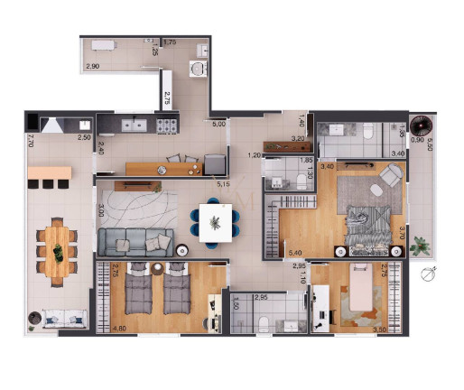 Imagem Apartamento com 3 Quartos à Venda, 146 m² em Aparecida - Santos Imagem Apartamento com 3 Quartos à Venda, 146 m² em Aparecida - Santos