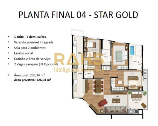 Imagem Apartamento com 3 Quartos à Venda, 121 m² em América - Joinville Imagem Apartamento com 3 Quartos à Venda, 121 m² em América - Joinville