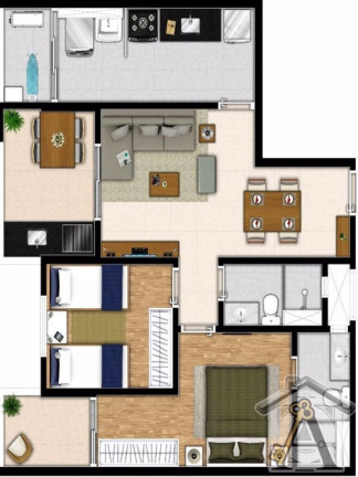 Imagem Apartamento com 3 Quartos à Venda, 83 m² em Boqueirão - Santos Imagem Apartamento com 3 Quartos à Venda, 83 m² em Boqueirão - Santos