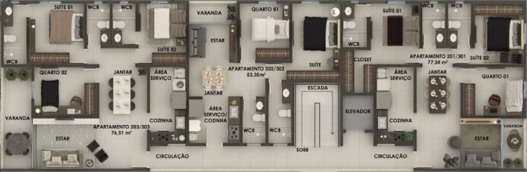 Imagem Apartamento com 3 Quartos à Venda, 72 m² em Bancários - João Pessoa Imagem Apartamento com 3 Quartos à Venda, 72 m² em Bancários - João Pessoa
