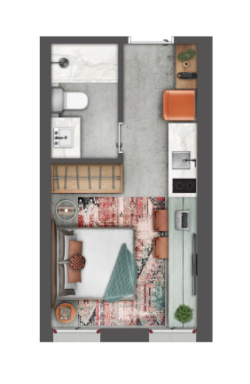 Imagem Imóvel com 1 Quarto à Venda, 29 m² em Floresta - Porto Alegre