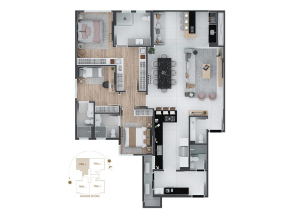 Imagem Cobertura com 4 Quartos à Venda, 281 m² em Centro - Curitiba Imagem Cobertura com 4 Quartos à Venda, 281 m² em Centro - Curitiba