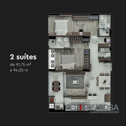 Imagem Apartamento com 3 Quartos à Venda, 140 m² em Nossa Senhora Do Rosário - São José Imagem Apartamento com 3 Quartos à Venda, 140 m² em Nossa Senhora Do Rosário - São José